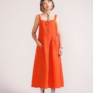 Hansel from Basel Margaret dress in poppy, size 3 (large)